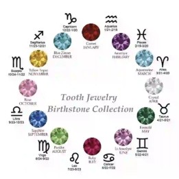 Strass Dentairesbirthstone box 5x chaque