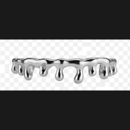 Grillz Drip Silber - untere Grille mit Tropfeneffekt