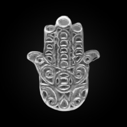 Bijou dentaire Hamsa or blanc