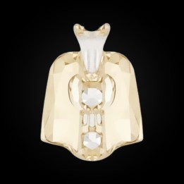 Grillz Einzelzahn Gold - durchscheinende Kristall-Cap