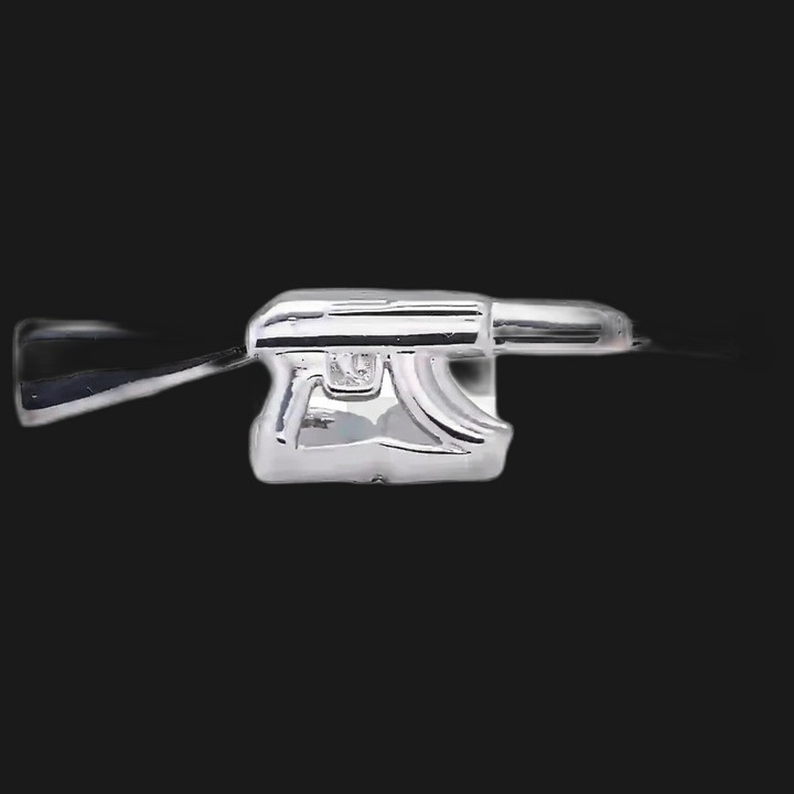 Grillz single tooth silver - AK rifle design