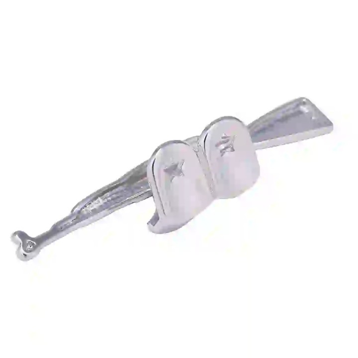 Grillz single tooth silver - AK rifle design