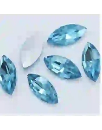 Papillion Aquamatine (Aile + strass) - 2