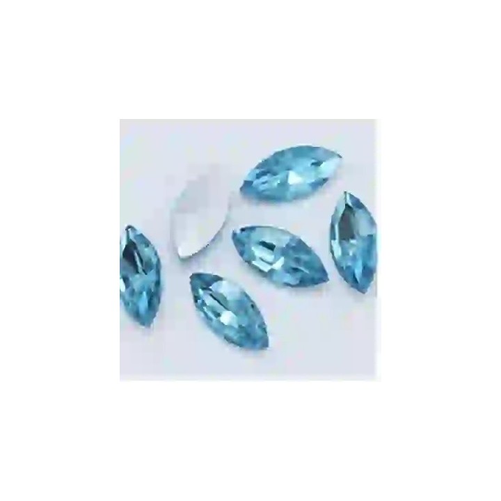Papillion Aquamatine (Aile + strass) - 2