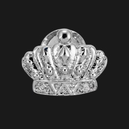 Grillz singolo dente argento - motivo corona