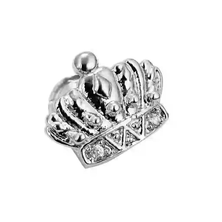 Grillz single tooth silver - crown design
