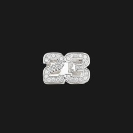 Grillz number 23 silver set with crystals