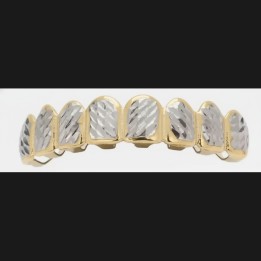 Grillz top gold - diamond cut finish