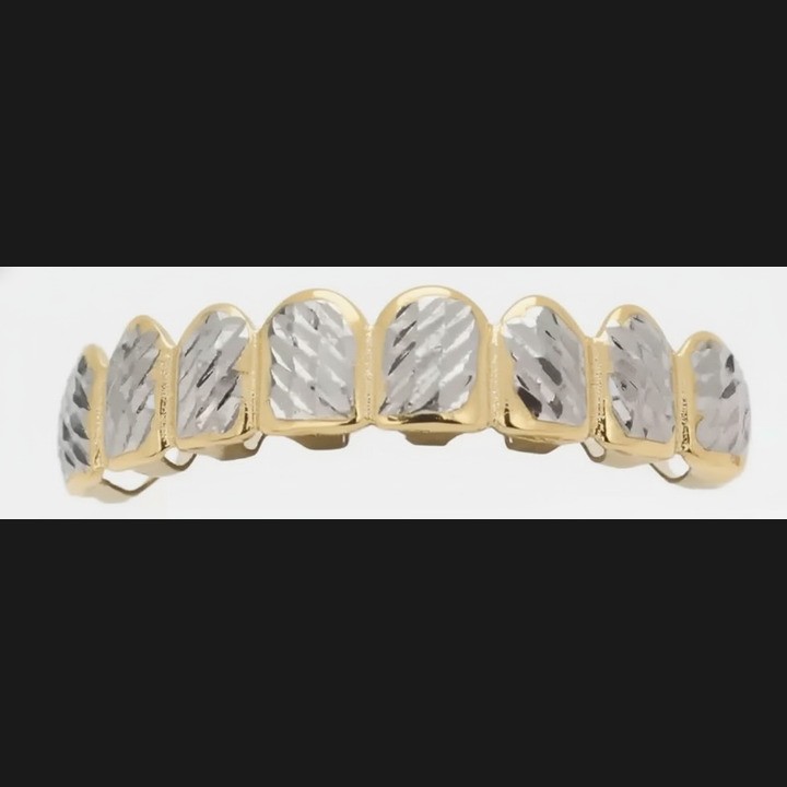 Grillz superiore oro - finitura taglio diamante