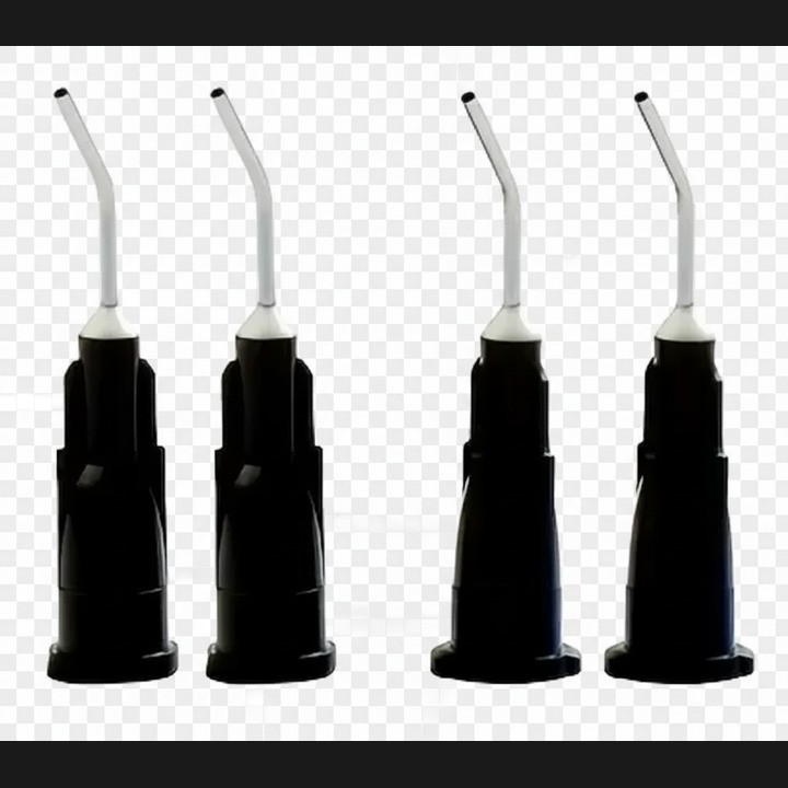 20 embouts coudés noirs - pose strass dentaire
