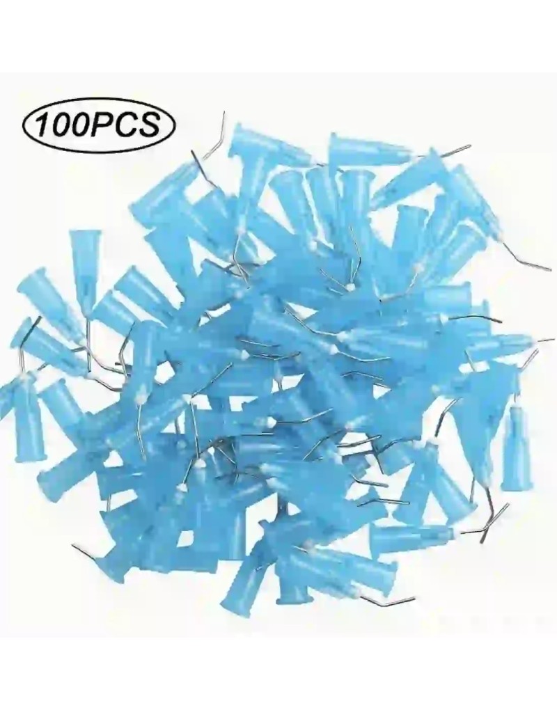 Pack 100x Embout coudé bleu - 1