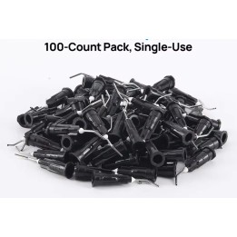 Pack 100x Embout coudé Noir - 1