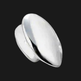 Grillz une dent argent - cap ovale bombé