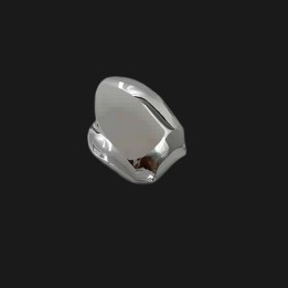 Grillz single tooth silver - faceted cap