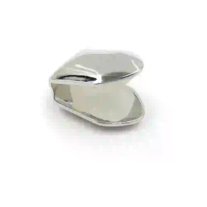 Grillz single tooth silver - faceted cap