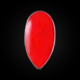 Grillz singolo dente rosso - cap laccato