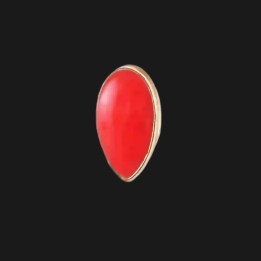 Grillz single tooth gold - red stone