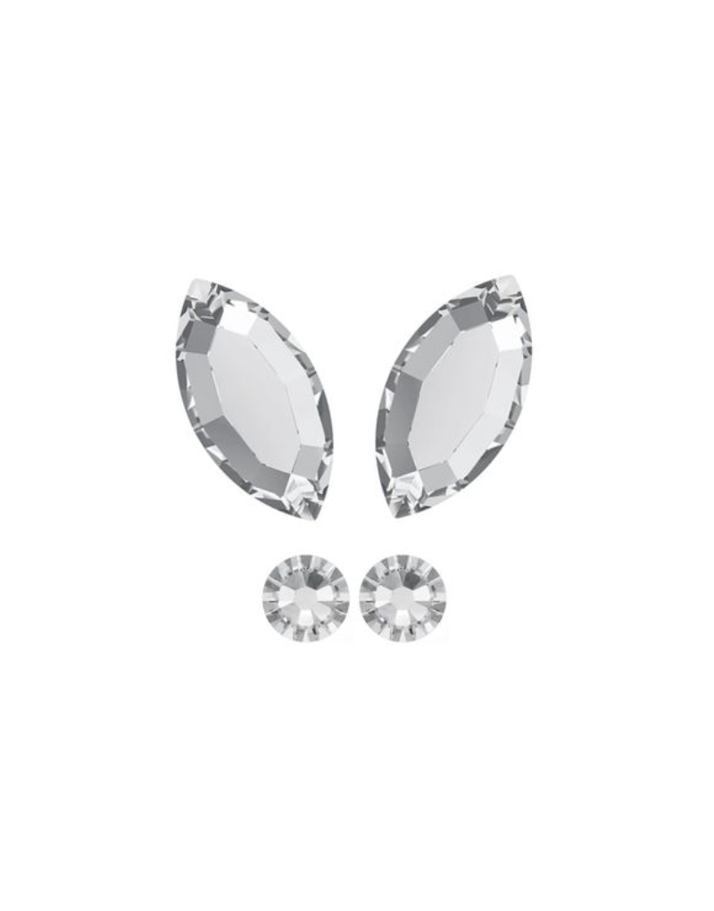MINI Papillon 4*2 mm Complet Swarovski + ( 2* 1.5mm ou 1.8mm aux choix)