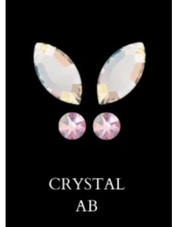 Strass dentaire papillion Crystal AB aurore boreale