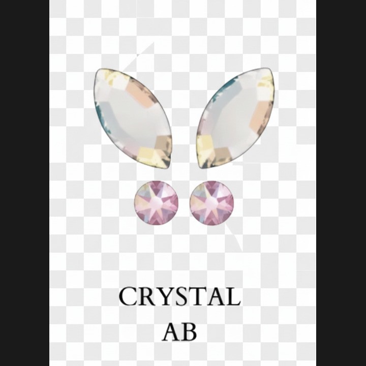 Tooth gem butterfly Crystal AB aurora borealis