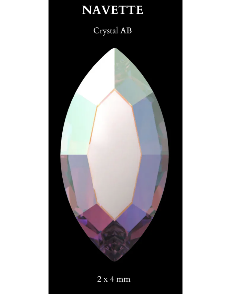 Strass Dental Ala Mariposa Crystal AB Pro - Premium