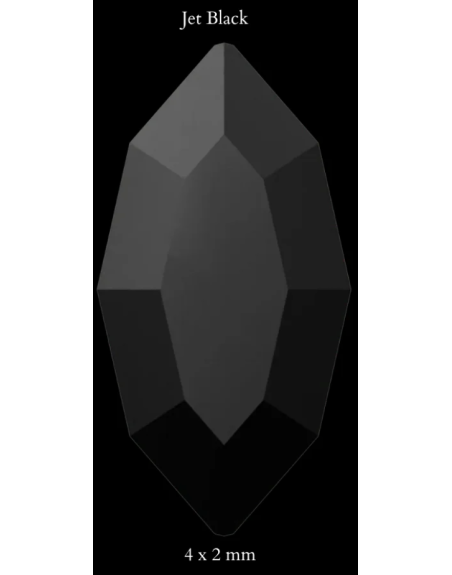 Aile papillon noir 2x4 mm