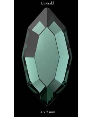 Päiperlek Flilleken emerald 2x4 mm