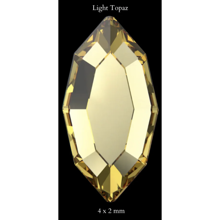 Aile papillon citrine 2x4 mm