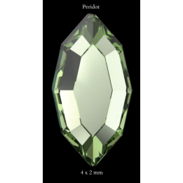 Aile papillon peridot 2x4 mm