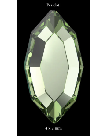 Vlindervel peridot 2x4 mm