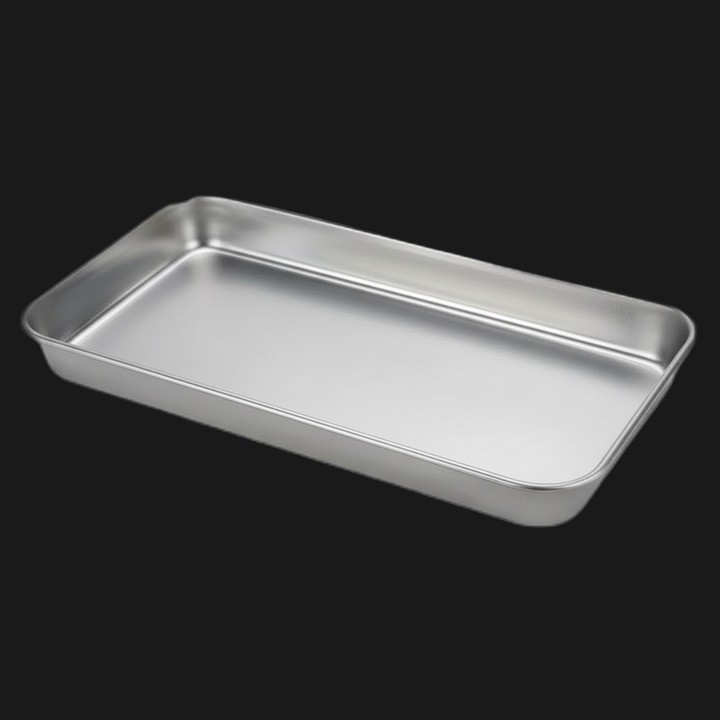 Plateau médical en acier inox - instruments dentaires
