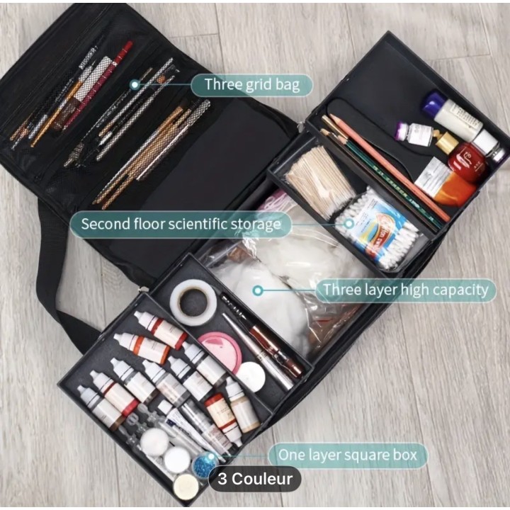 Beauty case portaoggetti - materiale gemme dentali