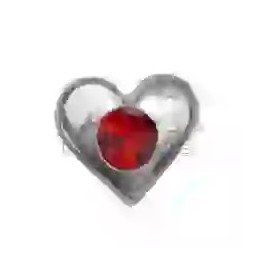 Strass DentairesCoeur w rubi or blanc