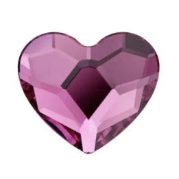 Strass Herz Hellrosa | Romantischer Zahnschmuck