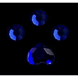 Patte de chat saphir | Strass Dentaires