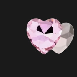Strass Corazón Rosa Claro | Joya Dental Romántica