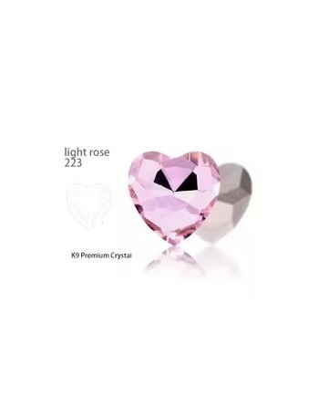 Strass Corazón Rosa Claro | Joya Dental Romántica