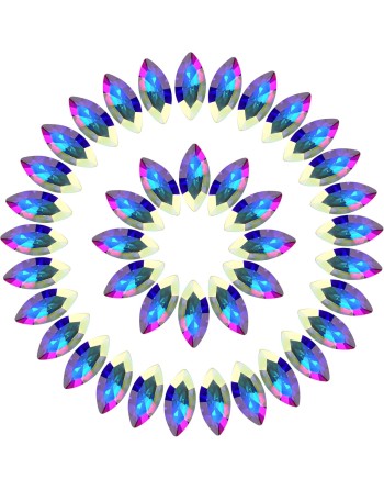 Strass Dental Ala Mariposa Crystal AB Pro - Premium