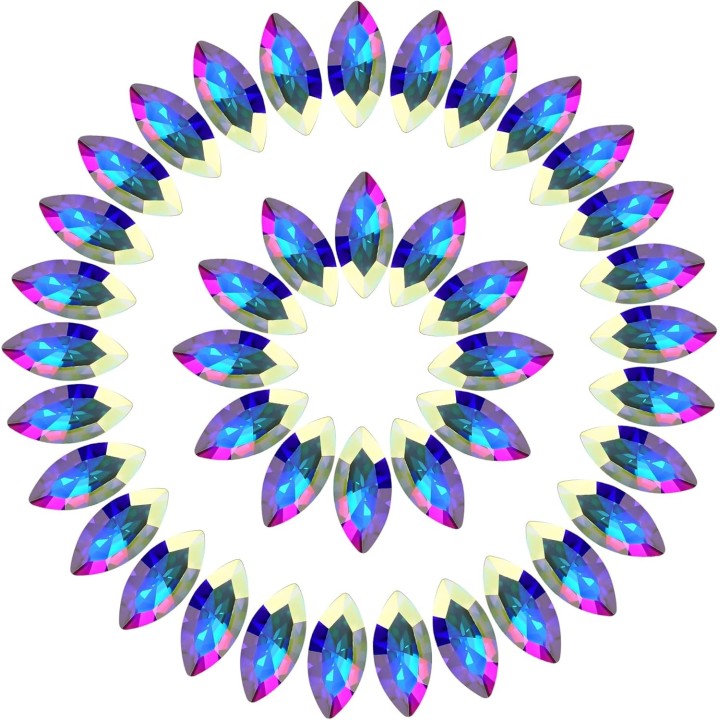 Strass Dental Ala Mariposa Crystal AB Pro - Premium