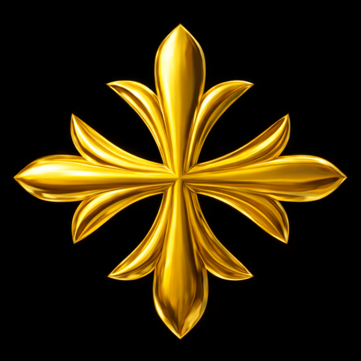 Croix dentaire en Or Jaune 18-24K - Bijoux Dentaire Élégant