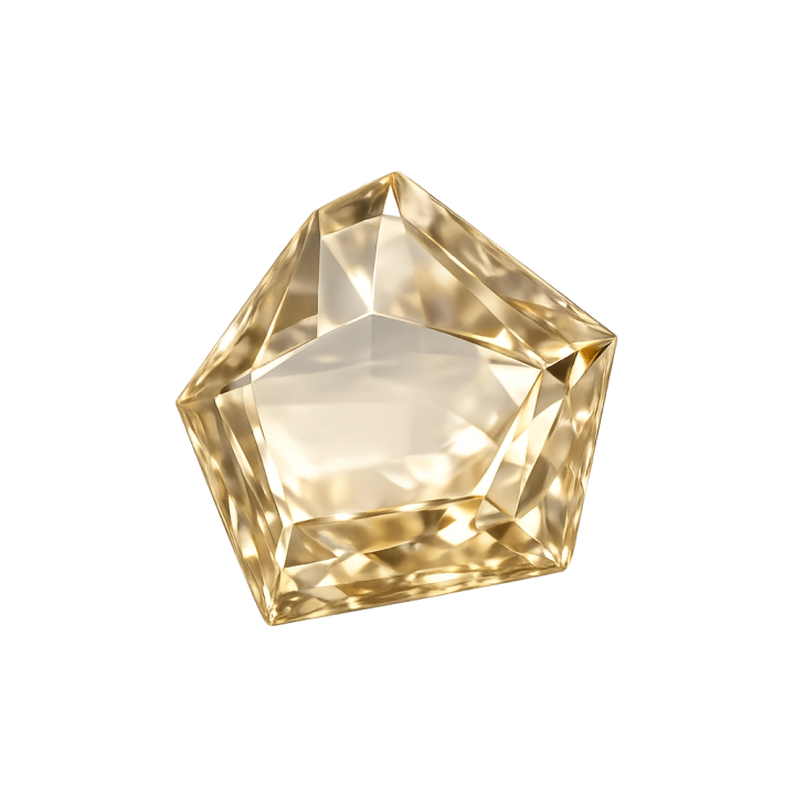 Shield 5*5mm Crystal Champagne
