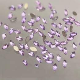 Micro Navette Violet 1.5x3 mm - Pack 10 pcs | Zircania
