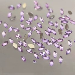 Zircania Micro Navette Lavender - Pack 10 pcs 1.5x3 mm