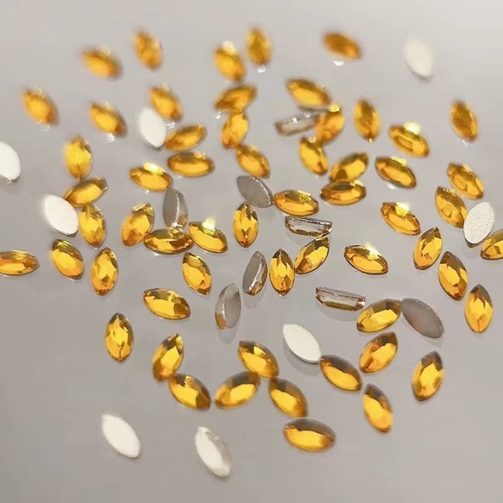 Micro Navette Jaune 1.5x3 mm - Pack 10 pcs | Zircania