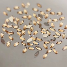 Micro Navette Champagne 1.5x3 mm - Pack 10 pcs | Zircania