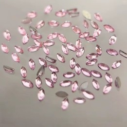 Micro Navette Rose 1.5x3 mm - Pack 10 pcs | Zircania