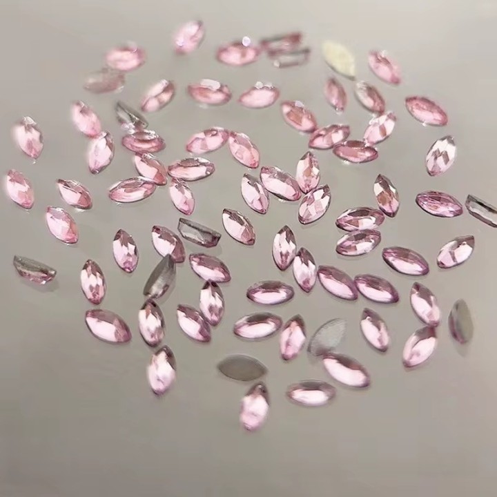 Micro Navette Rose 1.5x3 mm - Pack 10 pcs | Zircania