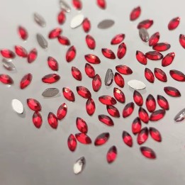 Micro Navette Dark Red 1.5x3 mm - Pack 10 pcs | Zircania