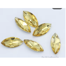 Jaune Micro Navette 1.5 x 3 mm - Pack 10 | Zircania