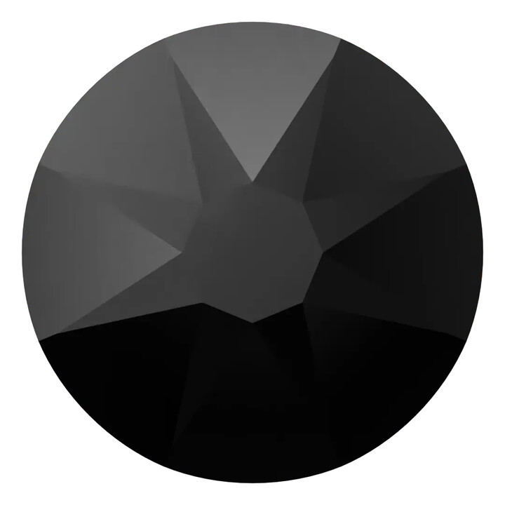 Jet Unfoiled Swarovski SS3-SS8 | Strass Dentaire Noir jet non doublé